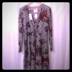 NWT Candie’s Gray Detailed Open Back Dress